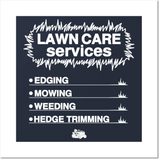 lawn care services Posters and Art